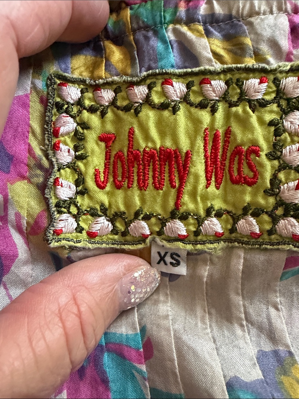 Johnny was size extra small spaghetti strap floral tank top